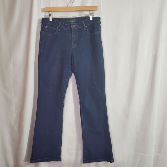 Ralph Lauren, Lauren Jeans Co. Dark Wash Flare Leg Jean Size 8 - Picture 1 of 4